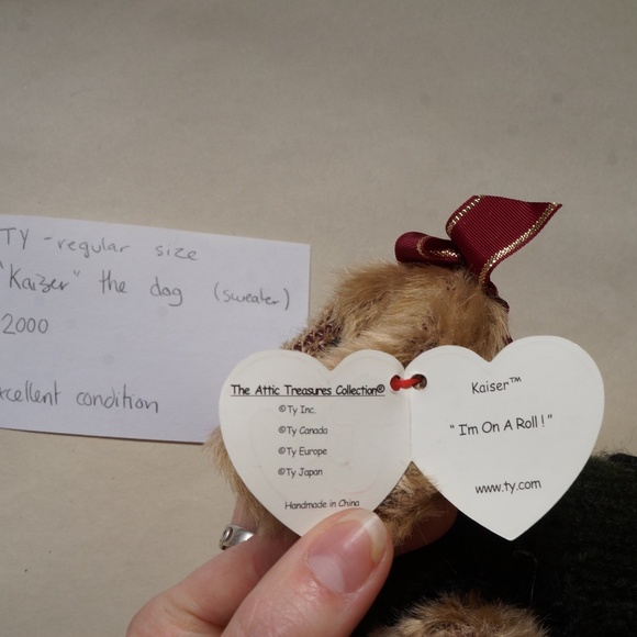 TY - beanie baby - Kaizer the dog (2000) - Picture 2 of 3